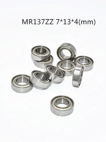 MR137ZZ 7 * 13 * 4 (мм) 10 шт. Металлические герметичные миниатюрные хромистые стальные подшипники
