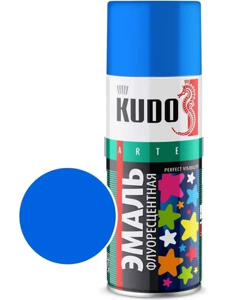 Эмаль КУДО флуоресцентная KU-1202 голубая (520мл)