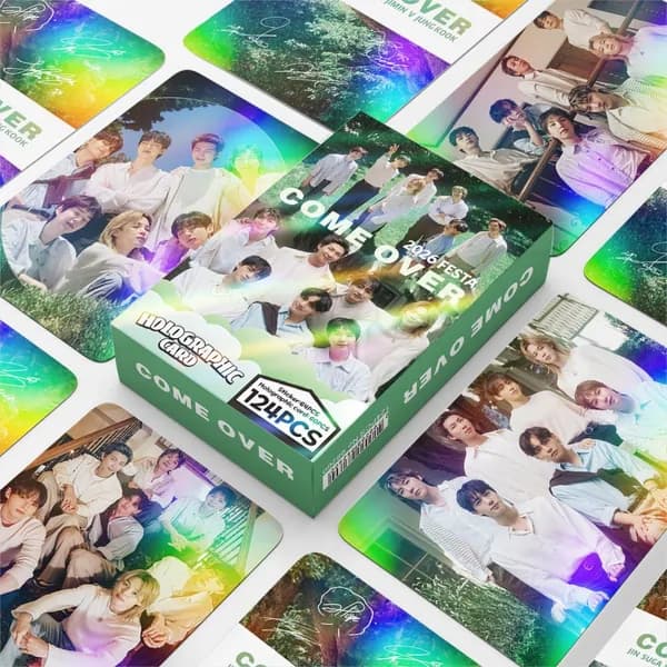 KPOP 124pcs/Box Bangtan Boys BTS 2026 FESTA 13TH голографические фотокарточки BTS 2026 FESTA 13TH KPOP лазерные LOMO карты