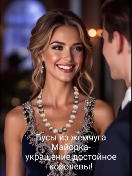 Бусы крупные из жемчуга майорка