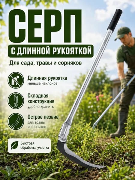 Коса, лезвиеВысокоуглеродистая сталь,17см