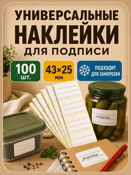 Наклейки на банки для заготовок, рассады и специй, для подписи и маркировки