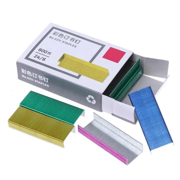 Скобы металлические цветные 12мм, 800 шт.