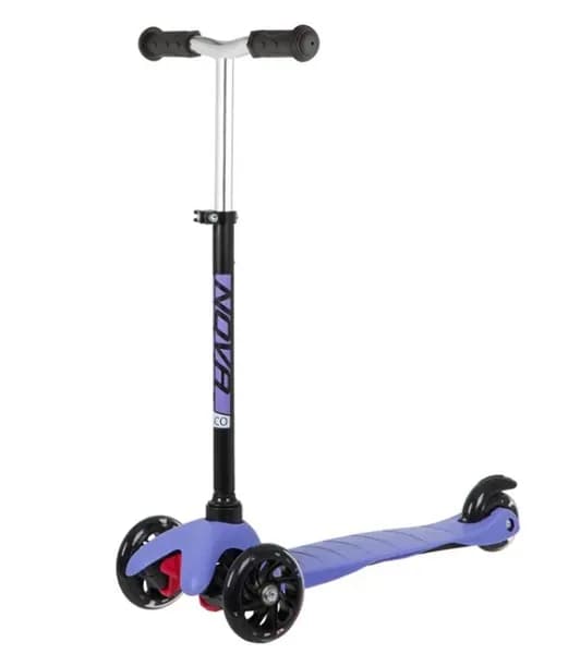 Самокат-кикборд NOVATRACK 120H.DISCOKIDS.BVL20 детский, свет.колеса PU пер.120*24 задн.76*24мм, эр