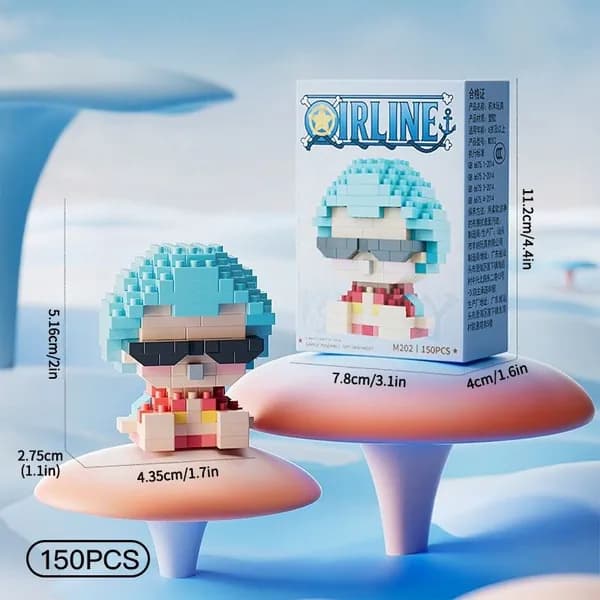 Конструктор совместим с LEGO, мини-фигурка Луффи, пиратский персонаж, сборная модель, детская развивающая игрушка из ABS, подарок для мальчиков и коллекционеров