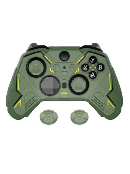 силиконовый чехол Stellar Mecha для Xbox Elite 2, нескользящий с накладками на стики и стикерами, армейский и гоночный зелёный