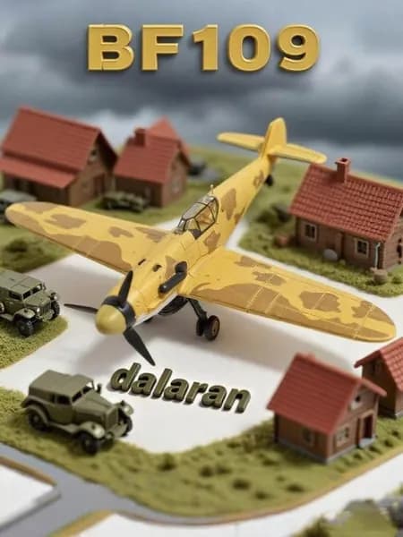 Самолет messerschmitt bf 109 1/48 Немецкая военная техника vs Ил-2,Сборная модель без клея,пластиковая-Dalaran