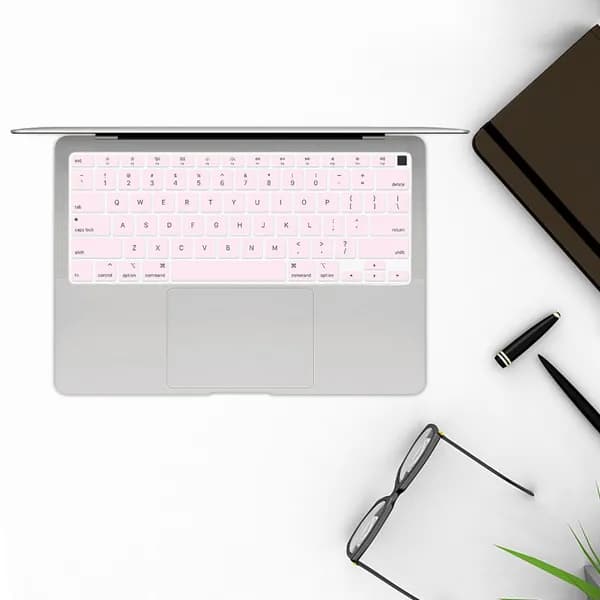 Силиконовая клавиатурная накладка для MacBook Air 2020, 13 дюймов, модель A2179, светло-розовая
