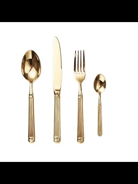 Набор столовых приборов "Римская колонна", Gold, 4шт