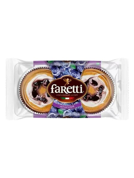 РУССКИЙ БИСКВИТ Пирожн Faretti Черника, 130гр