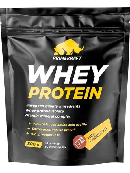 Протеин сывороточный PRIMEKRAFT Whey 500гр пак Молочный шоколад