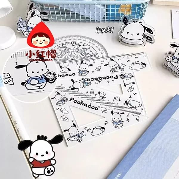 Линейка Почакко / Pochacco, набор из 4 предметов