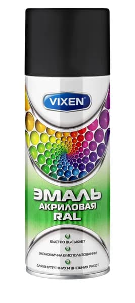 Эмаль ASTROHIM VIXEN VX39005 акриловая RAL, черный янтарь (RAL 9005)