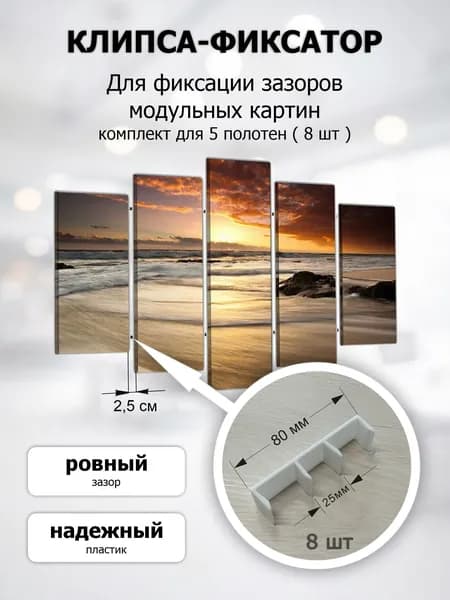Клипса для выравнивания модульных картин 2,5 см