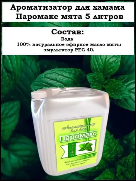Ароматизатор для хамама, хамам, турецкой бани Паромакс Мята Премиум, 5 литров