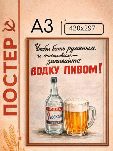 Советский постер СССР "Народная мудрость"