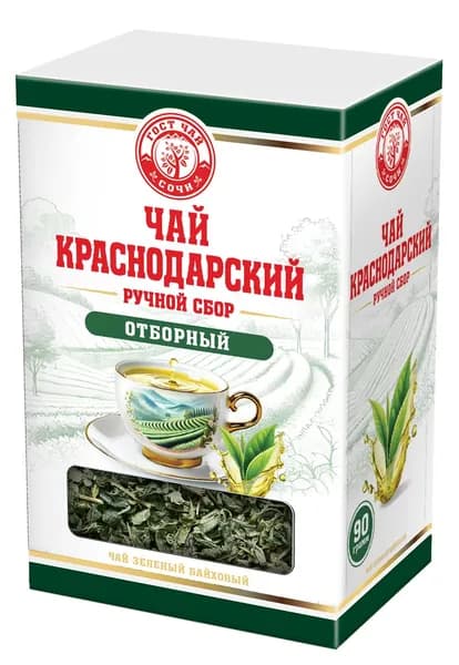 Краснодарский чай Ручной сбор 90г зеленый Отборный