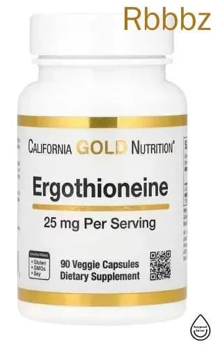 Эрготионеин, 25 мг, 90 растительных капсул California Gold Nutrition