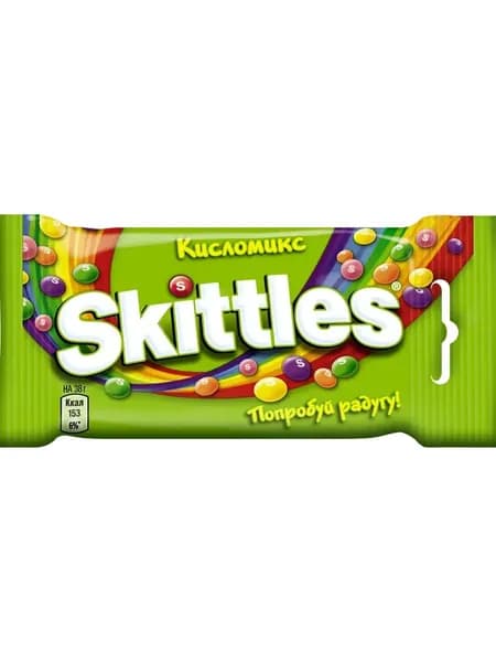 Драже Skittles Кисломикс в разноцветной сахарной глазури 38 г, набор: 1 штук