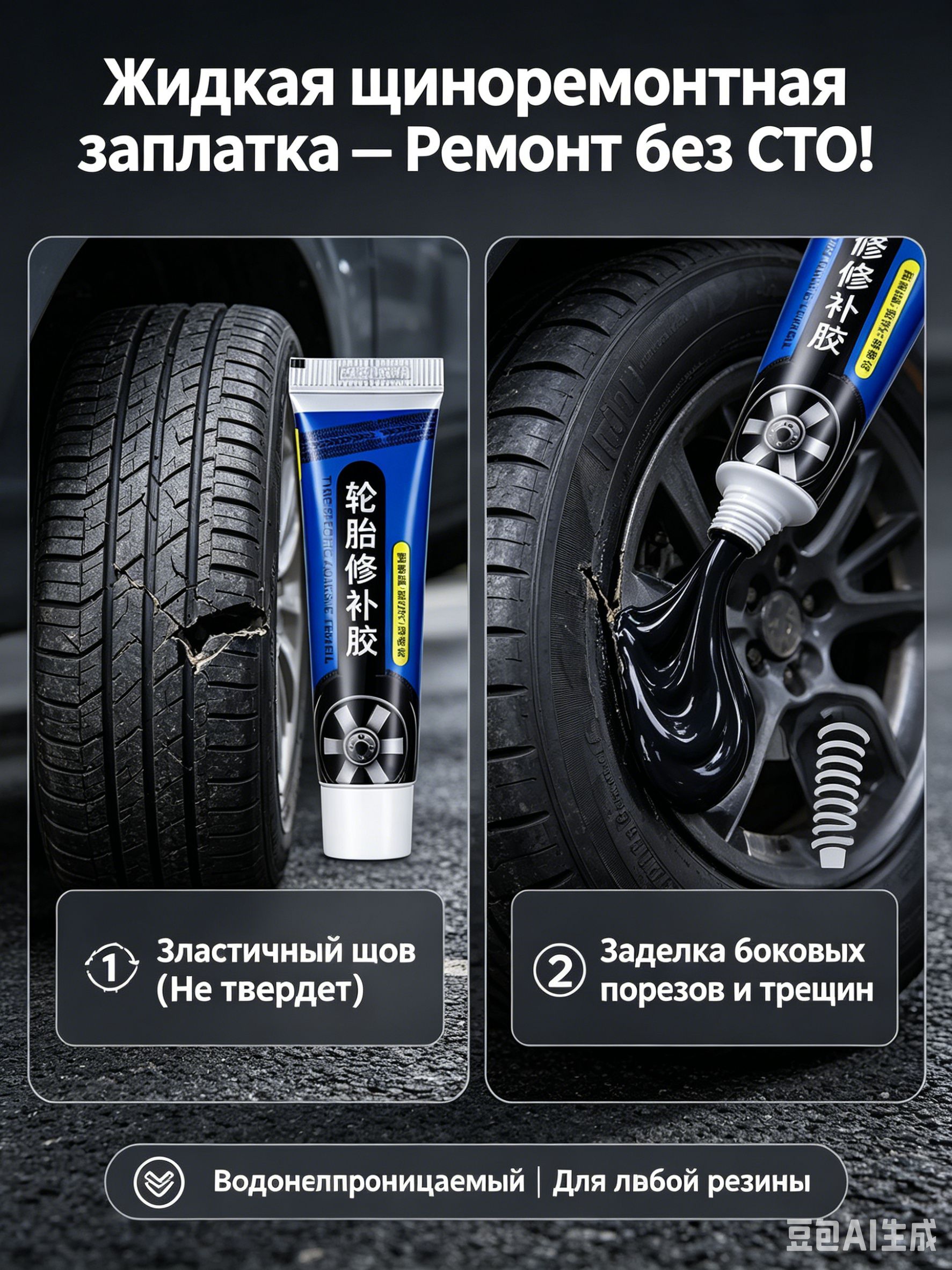 Заплатка шиноремонтная, 1 шт.