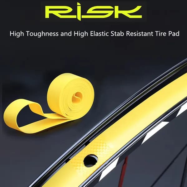 Протектор для велосипедных колёс RISK, 26 дюймов, ширина 20 мм, из ПВХ, жёлтый
