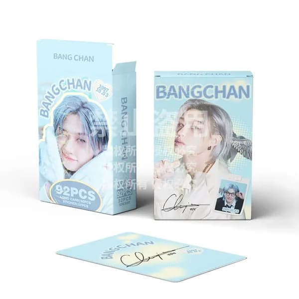 Участник Stray Kids BangChan: 60 фото-карт и 32 мини-наклейки-94650