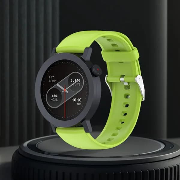 Силиконовый ремешок для смарт-часов CMF Watch Pro2 и CMF Watch Pro1, зелёный, с металлической застёжкой
