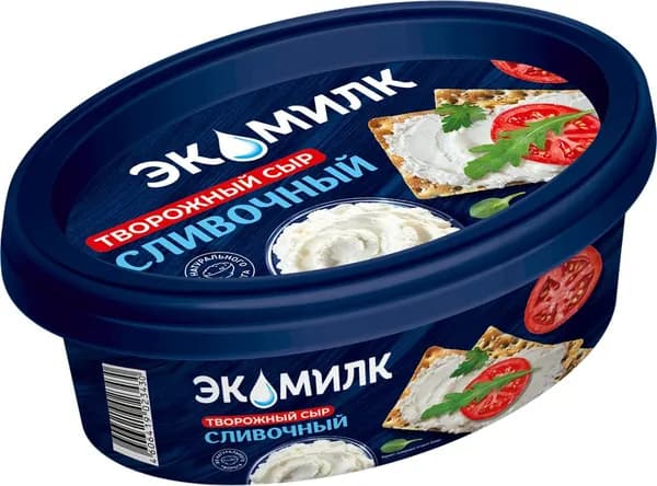 Сыр творожный ЭКОМИЛК 60%, без змж, 120г 4 шт.