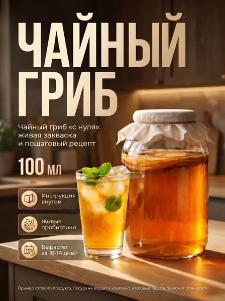Чайный гриб: живая закваска для комбучи