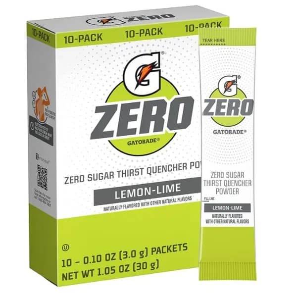 Изотонический стик Gatorade Third Quashed Powder Stick 10 упаковок без сахара с нулевым лимонным вкусом