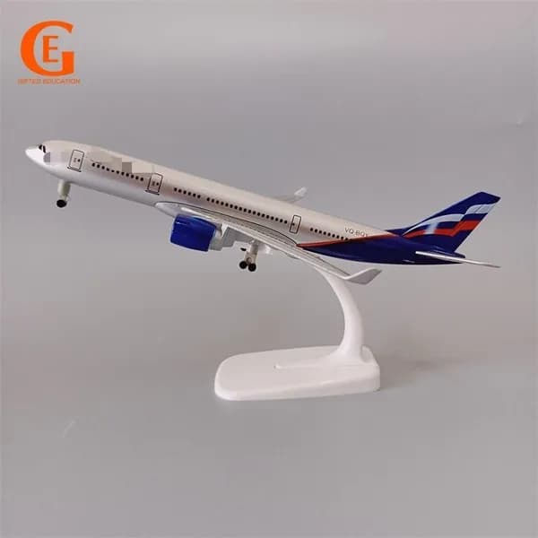 Металлическая Модель Самолета Аэробус 330, Российская Russia Авиалинии, 20CM С Шасси И Колесами