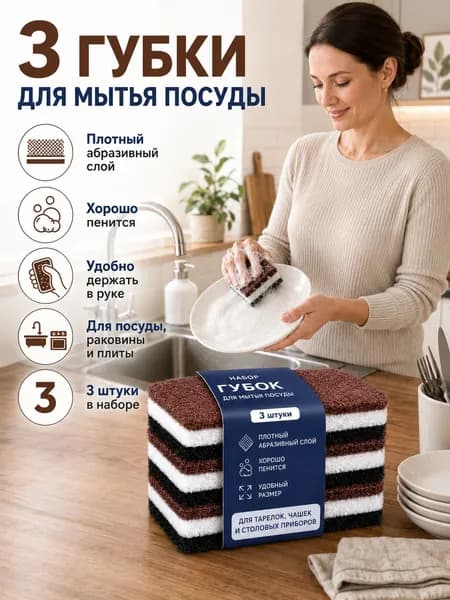 Amway Салфетки для уборки, Цвет товара, 3 шт.