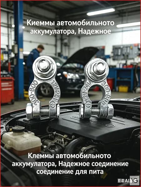 Универсальные клеммы аккумулятора 12/24V 10мм для улучшения подключения в автомобиле