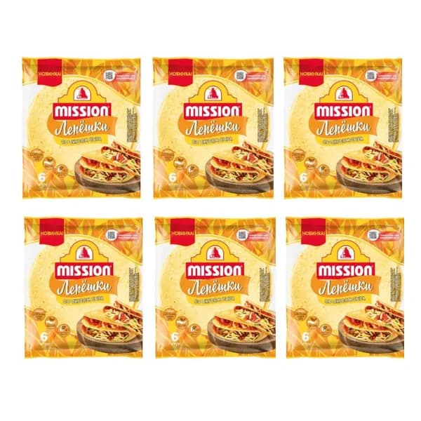 Mission Тортильи пшеничные, со вкусом сыра, 8 дюймов , 6 шт. в упаковке, 250 г, 6 шт.