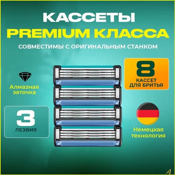 Сменные кассеты для мужских бритв