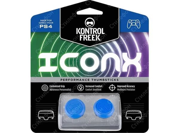 Насадки на стики FPS KontrolFreek Icon X синие для геймпада Sony PS4, PS5, Xbox 360 накладки 109
