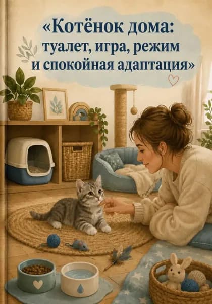 Котёнок дома: туалет, игра, режим и спокойная адаптация | Бережина Анна | Электронная книга