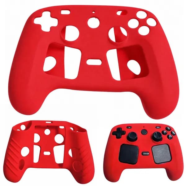 Чехол для контроллера Steam Controller 2 из силикона красного цвета с противоскользящей текстурой