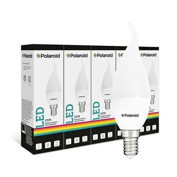 Светодиодная лампа Polaroid 220V C37S 7W 3000K E14 600lm (5 шт.)