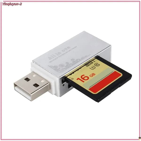 Устройство чтения карт памяти USB 2.0 серебристого цвета
