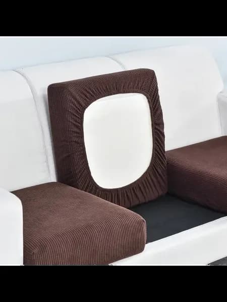 Коричневый чехол на подушку дивана Jacquard Plus (XL)-1PC
