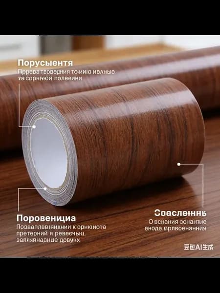Самоклеящаяся лента под дерево 10 см × 10 м