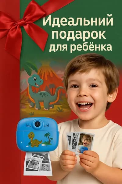 Детская камера моментальной печати, HD-экран, подарок для мальчиков