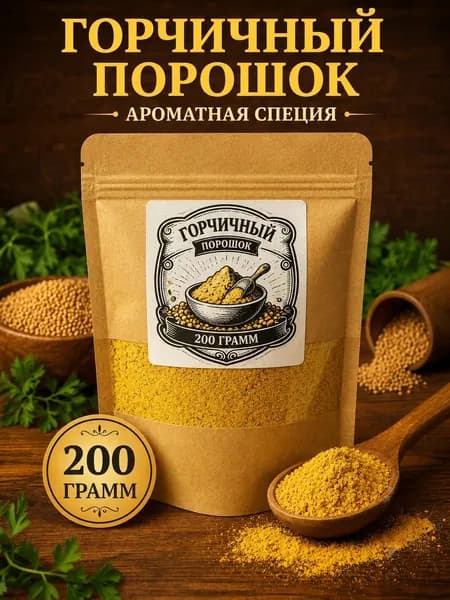 Горчичный порошок сухая горчица 200 грамм