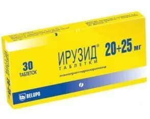 Ирузид, таблетки 20 мг+25 мг, 30 шт.