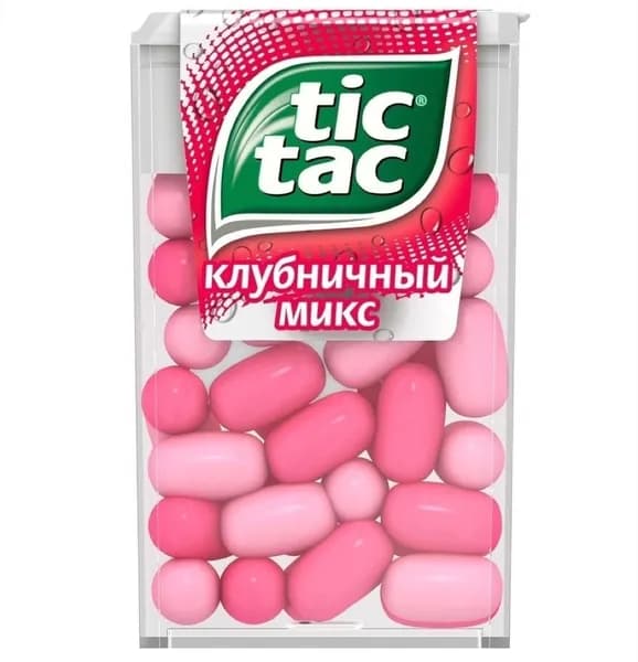 Tic Tac Конфеты драже, Клубничный микс, 16 г/