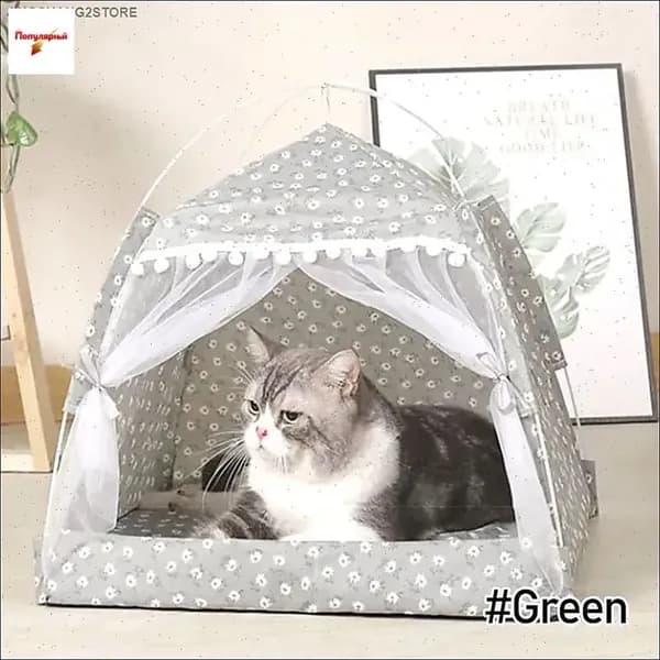 Домик-палатка для животных: кровать для собак и котов на все сезоны.