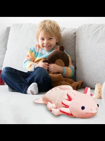 Мягкая подушка-распашонка 45см Axolotl для детей (Розовая)