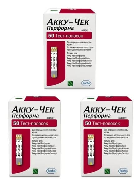Тест-полоски accu chek performa Accu-Chek Performa (Акку-Чек Перфома) Акку чек перформа №150