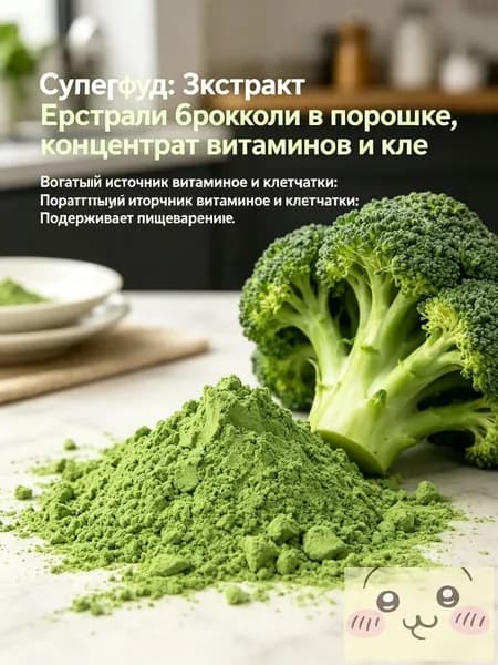 Суперфуд: Экстракт брокколи в порошке, концентрат витаминов и клетчатки